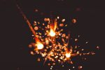 Close up of lit sparkler